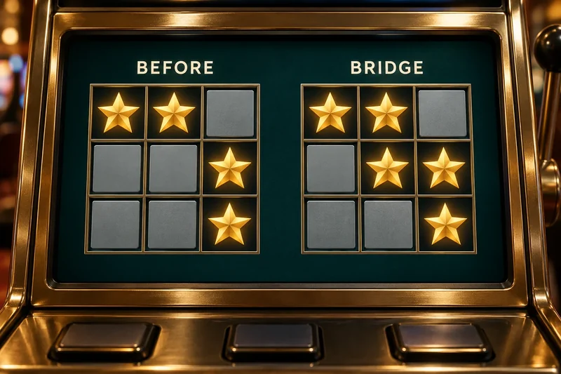 Two star-symbol grids show separate groups and a new center symbol connecting a five-cell group.